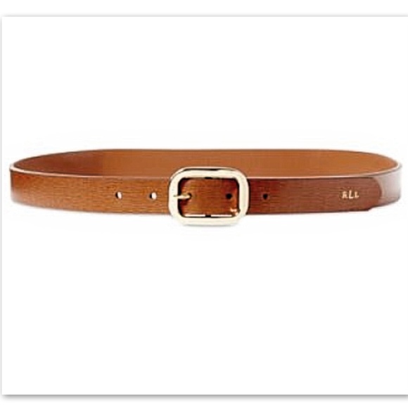 Lauren Ralph Lauren Accessories - Ralph Lauren 💯 Leather Textured Gold Logo Belt